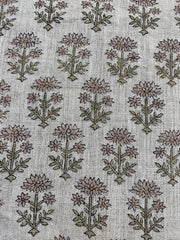 Linen fabric, Fabric by yard, Hand printed fabric, Block Print Fabric, Indian Fabric